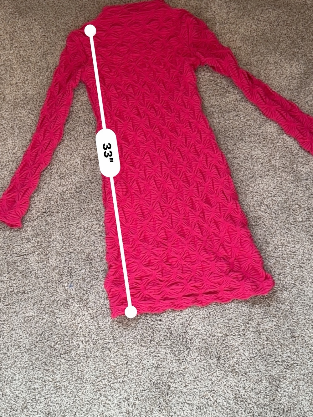 Anthropologie Maeve Long Sleeve Scrunch Textured Mini Dress Pink size XS - Picture 10 of 11